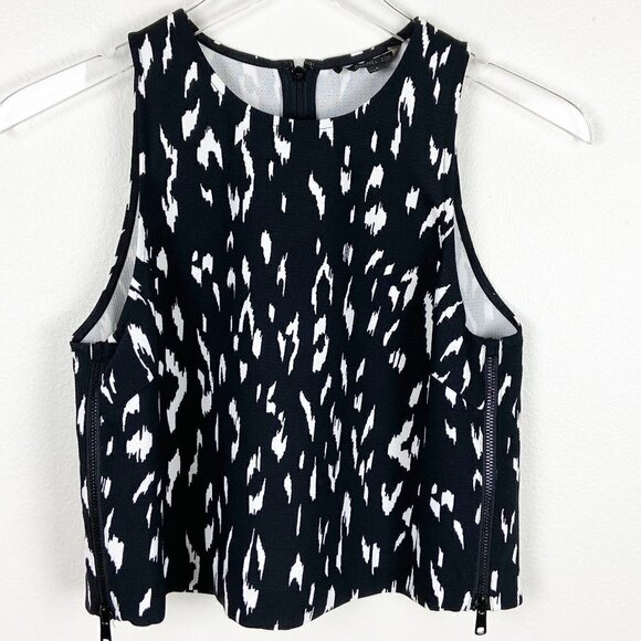 RACHEL ZOE |  Crop Top & Pencil Skirt Matching Set Black & White 4 - Picture 8 of 16